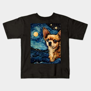 Chihuahua Puppy Night Kids T-Shirt